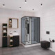 Душевая кабина Niagara Premium NG-6912-01GQR BLACK (120х80х210) низкий поддон(16 см),черный,стекло тонированное,5 мест