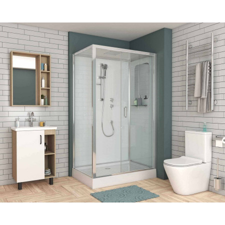 Душевая кабина Niagara Premium NG-6012-01QR (120х80х210) низкий поддон(16 см),стекло прозрачное,4 места