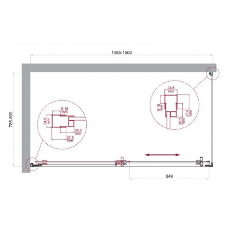 Душевой уголок BelBagno LUCE-AH-1-150/80-C-Cr Душевой уголок BelBagno LUCE-AH-1-150/80-C-Cr