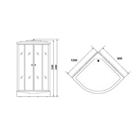 Душевая кабина Niagara Ultra NG-1903-01L (120х80х220) низкий поддон(16см),черный,стекло тонированное,4 места