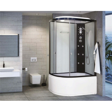 Душевая кабина Niagara Ultra NG-1910-01R (120х80х220) высокий поддон(48см),черный,стекло тонированное,4 места