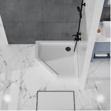 Акриловый поддон 90х90 BelBagno TRAY-BB-P-90-15-W с сифоном