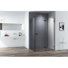 Душевой уголок Cezares BELLAGIO-AH-1-140/100-C-NERO, 140х100х197, профиль черный, прозрачное стекло