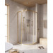 Душевой уголок Cezares RELAX-304-R-2-90-C-BORO, 90х90х200, профиль брашированное золото, прозрачное стекло