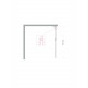 Душевая перегородка BelBagno UNO-L-1-TB-100-FL-GM профиль оружейная сталь, стекло  рифленое FLUTTO