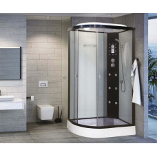 Душевая кабина Niagara Ultra NG-1903-01R (120х80х220) низкий поддон(16см),черный,стекло тонированное,4 места