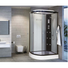 Душевая кабина Niagara Ultra NG-1903-01R (120х80х220) низкий поддон(16см),черный,стекло тонированное,4 места