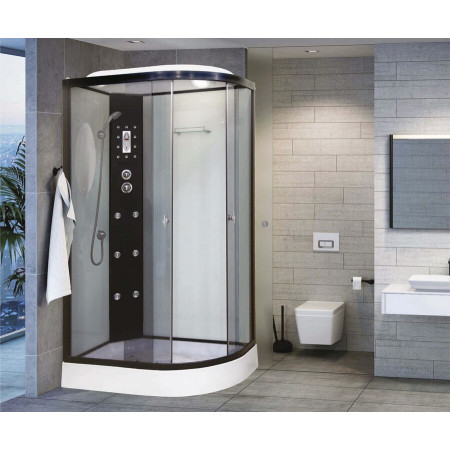 Душевая кабина Niagara Ultra NG-1903-01L (120х80х220) низкий поддон(16см),черный,стекло тонированное,4 места