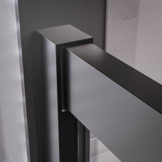 Душевой угол Veconi Premium Trento PTC-20B 1100Х800x2000 черный матовый стекло прозрачное PTC20-B-11080-01-C5 (комплект)