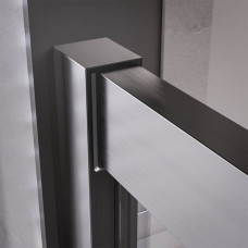 Душевой угол Veconi Premium Trento PTC-20GR 800Х800x2000 брашированный графит стекло прозрачное PTC20-GR-8080-01-C5 (комплект)