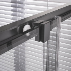 Душевой угол Veconi Premium Trento PTC-20GR 900Х900x2000 брашированный графит стекло прозрачное PTC20-GR-9090-01-C5 (комплект)