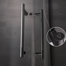 Душевой угол Veconi Premium Trento PTC-20GR 1200Х800x2000 брашированный графит стекло прозрачное PTC20-GR-12080-01-C5 (комплект)