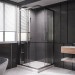 Душевой угол Veconi Premium Trento PTC-20GR 1200Х900x2000 брашированный графит стекло прозрачное PTC20-GR-12090-01-C5 (комплект)