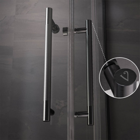 Душевой угол Veconi Premium Trento PTC-20GR 1200Х900x2000 брашированный графит стекло прозрачное PTC20-GR-12090-01-C5 (комплект)