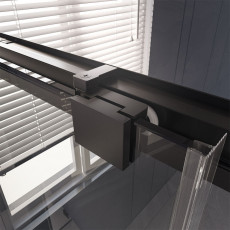 Душевая дверь Veconi Premium Trento PTD-30B 1200х2000 черный матовый стекло прозрачное PTD30-B-120-01-C5