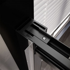 Душевая дверь Veconi Premium Trento PTD-30B 1300х2000 черный матовый стекло прозрачное PTD30-B-130-01-C5