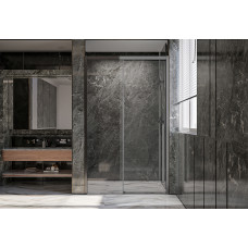 Душевая дверь Veconi Premium Trento PTD-30GR 1400х2000 брашированный графит стекло прозрачное PTD30-GR-140-01-C5