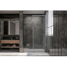 Душевая дверь Veconi Premium Trento PTD-30GR 1500х2000 брашированный графит стекло прозрачное PTD30-GR-150-01-C5