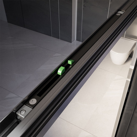 Душевой угол Veconi Premium Trento PTC-SP-30GR 1500х1000x2000брашированный графит стекло прозрачное PTC30-SP-150100-GR-01-C5 (комплект)