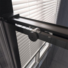 Душевая дверь Veconi Premium Trento PTD-40B 1300х2000 черный матовый стекло прозрачное PTD40-B-130-01-C5