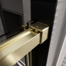 Душевая дверь Veconi Premium Trento PTD-40G 1400х2000 брашированное золото стекло прозрачное PTD40-G-140-01-C5