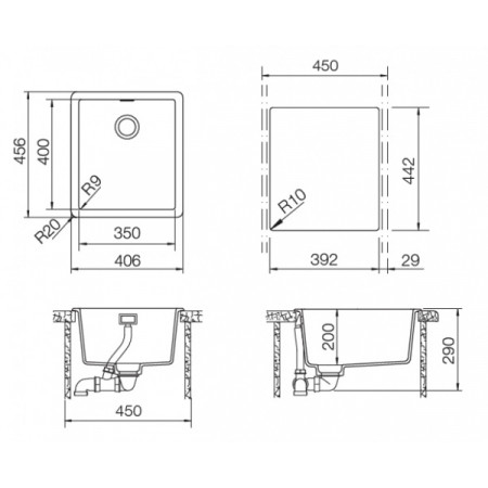 Мойка кварцевая Schock Brooklyn 45 Cristalite 406х456 мокка Мойка кварцевая Schock Brooklyn 45 Cristalite 406х456 мокка