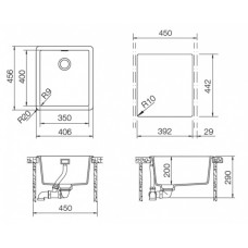 Мойка кварцевая Schock Brooklyn 45 Cristalite 406х456 саббиа