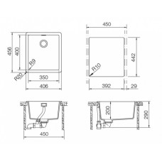 Мойка кварцевая Schock Greenwich 45 Cristadur 406х456 магнолия
