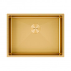 Мойка нерж. сталь NEXT 58 UNI, PM215844-BG, брашированное золото, 580х440мм, Paulmark 1,2мм