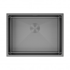 Мойка нерж. сталь NEXT 58 UNI, PM215844-GM, вороненая сталь, 580х440мм, Paulmark 1,2мм