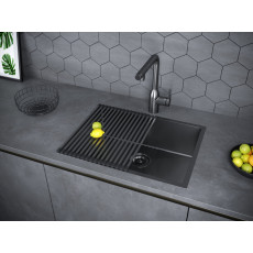 Мойка нерж. сталь NEXT 58 UNI, PM215844-GM, вороненая сталь, 580х440мм, Paulmark 1,2мм