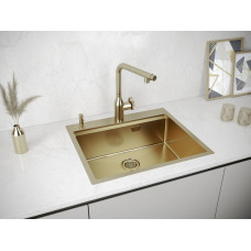 Мойка нерж. сталь KRONER-PRO 59, PM705951-BG, брашированное золото, 590х510мм, Paulmark