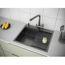 Мойка нерж. сталь KRONER-PRO 59, PM705951-GM, вороненая сталь, 590х510мм, Paulmark