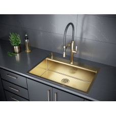 Мойка нерж. сталь KRONER-PRO 75, PM707551-BG, брашированное золото, 750х510мм, Paulmark