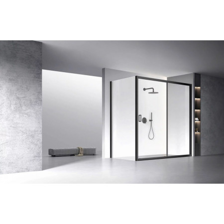Душевой угол раздвижной прямоугольный и квадратный Veconi Чёрный 1600х900х1950 RV060B-16090-01-C6 Душевой угол раздвижной прямоугольный и квадратный Veconi Чёрный 1600х900х1950 RV060B-16090-01-C6