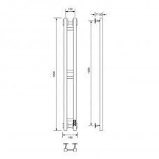 Полотенцесушитель электрический Veconi Черный 100x1200 E12010B-A
