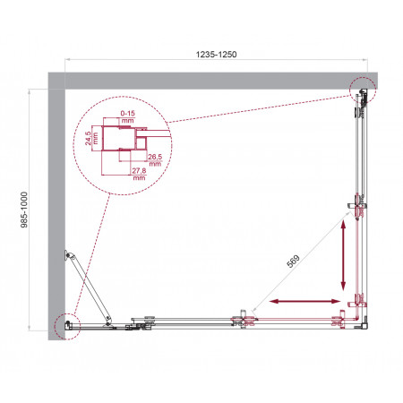 Душевой уголок BelBagno LUCE-AH-21-125/100-C-Cr Душевой уголок BelBagno LUCE-AH-21-125/100-C-Cr