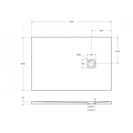 Поддон из искусственного мрамора Belbagno TRAY-MR-UNO-AH-120/80-35-NERO-CR Поддон из искусственного мрамора Belbagno TRAY-MR-UNO-AH-120/80-35-NERO-CR
