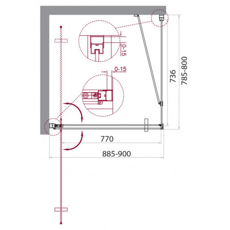Душевой уголок BELBAGNO MARMI-AH-1-90/80-C-Cr Душевой уголок BELBAGNO MARMI-AH-1-90/80-C-Cr