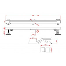 Душевой трап AltroBagno Stella 071222 Ni (60)