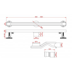 Душевой трап AltroBagno Stella 071222 Ni (60)
