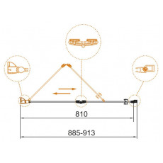 Дверь в проём Cezares ECO-O-BS-12-90-C-Cr
