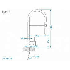 Смеситель для мойки ALVEUS LYRA-S chr МСП