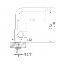 Смеситель для мойки ALVEUS Fluid Monarch copper new МСП