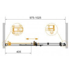 Дверь в проём Cezares STYLUS-SOFT-BF-1-100-C-Cr