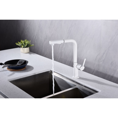 СмесительдлякухниNEO,белыйматовый,Ne214419-WH,Paulmark