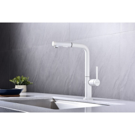 СмесительдлякухниNEO,белыйматовый,Ne214419-WH,Paulmark
