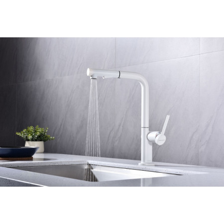 СмесительдлякухниNEO,белыйматовый,Ne214419-WH,Paulmark
