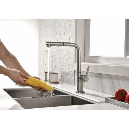 СмесительдлякухниNEO,брашированнаясталь,Ne214419-BS,Paulmark