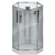 Душевая кабина Niagara Luxe NG-7717WBK (100x100х210) низкий поддон(15см),дверь распашная,стенки серебро,без крыши,4 места